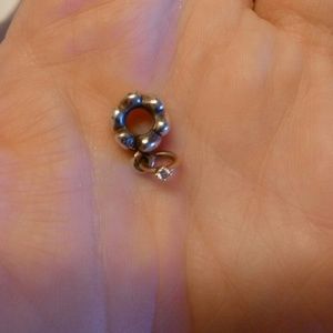 Engagement Ring Pandora Bead with diamond